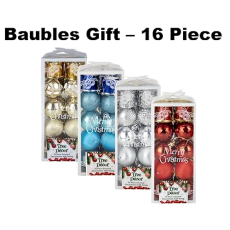 Christmas Tree Décor Balls, 16 Piece assorted